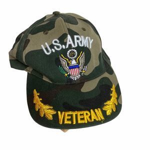 Military U.S. Army Veteran Camo Baseball Hat